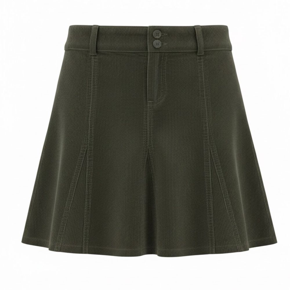 ATHLETA WOMENS SHORT CORDUROY SKIRT GREEN SIZE 2